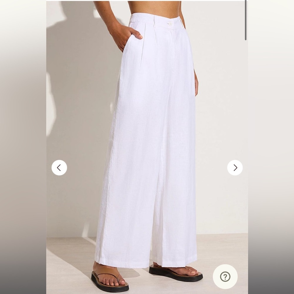 Faithful The Brand - White Linen Circa Pants (size small - brand new!)